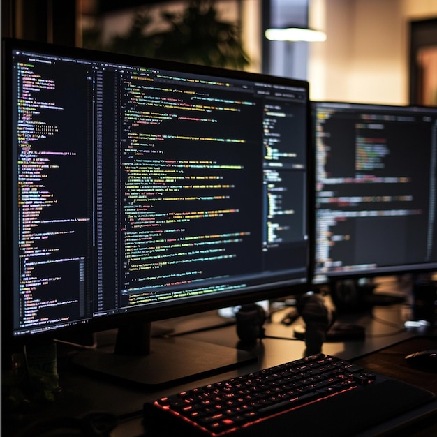 En kodeeditor med flere programmeringssprog som Python, Java og JavaScript vist i en