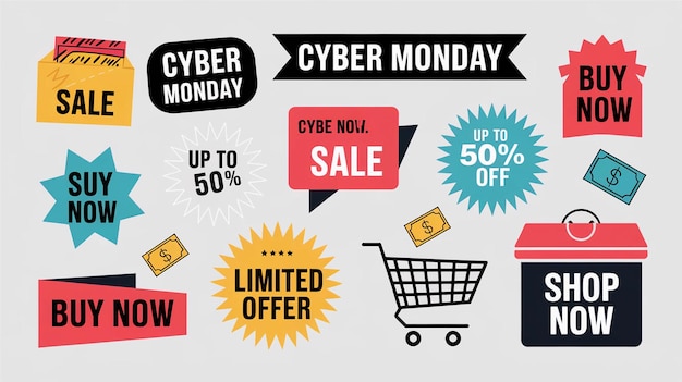 en plakat med teksten Cyber Monday