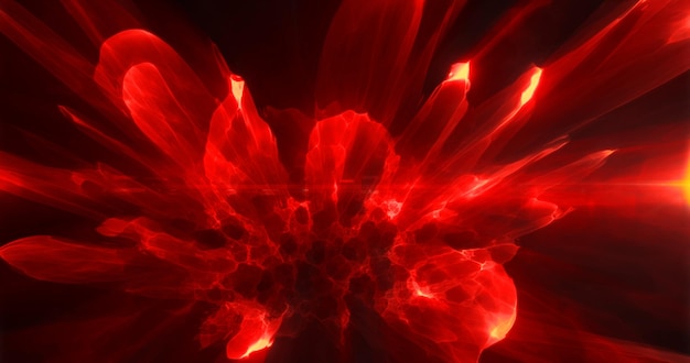 Energy abstract red waves of magic and electricity iridescent glowing liquid plasma background