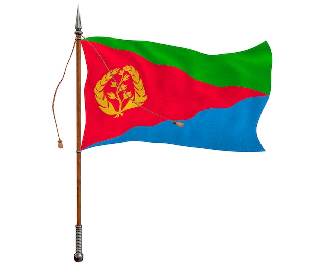 Eritreas nationalflagga Bakgrund med Eritreas flagga