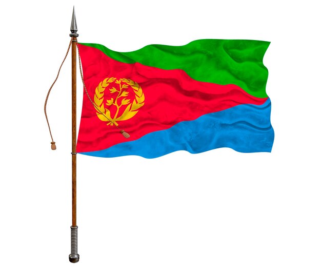 Eritreas nationalflagga Bakgrund med Eritreas flagga