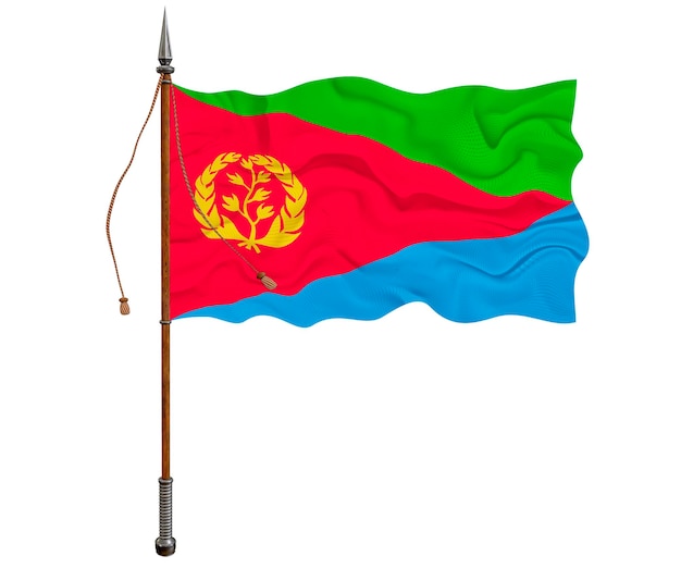 Eritreas nationalflagga Bakgrund med Eritreas flagga