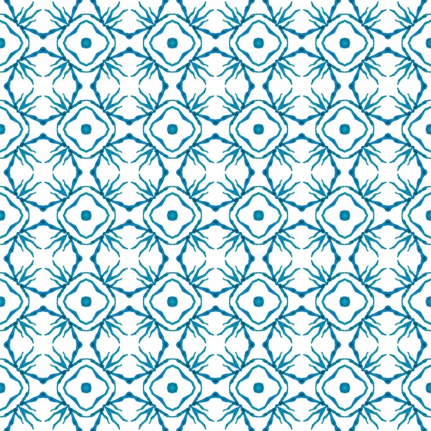 Ethnic hand painted pattern Blue remarkable