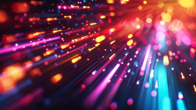 Experience a burst of color with this abstract background featuring neon light patterns