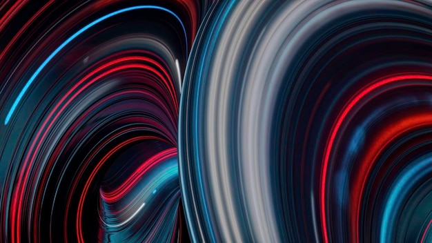 Fantastic futuristic background with twisted substances colored in neon lights animation energy