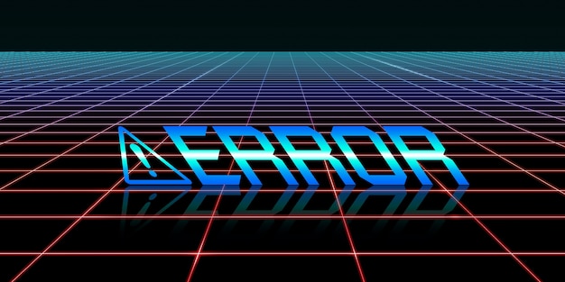 Fare Symbol Computer Glitch Neonfarve Computersystemfejl