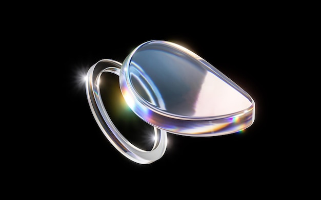 Farverigt kurveglas med 3D-rendering