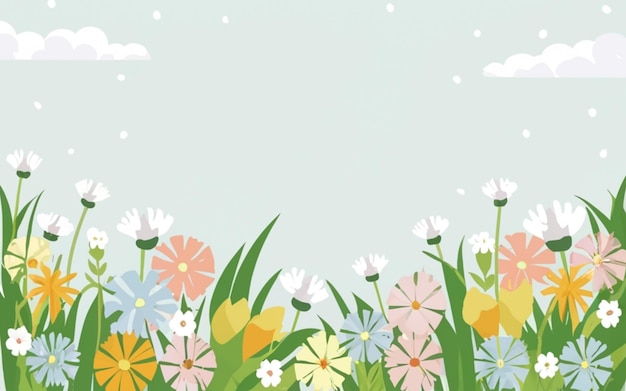 Feminine Bouquet Whimsy Pastel Floral Background
