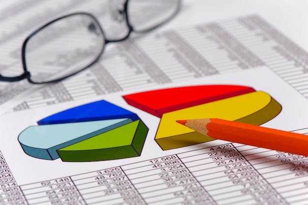 Financial chart of stock market