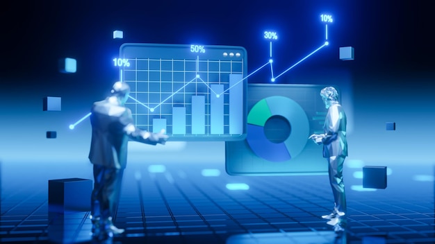 financial consultation concept 3d rendering
