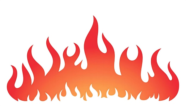 Fire illustration isolated on white background