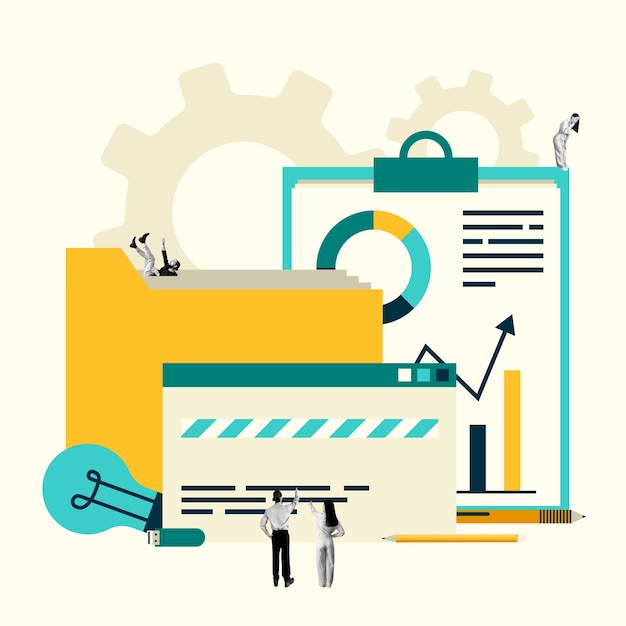 Flat Art Business Vector