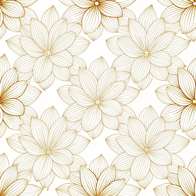 floral wallpapers in gold and brown colors on a white background