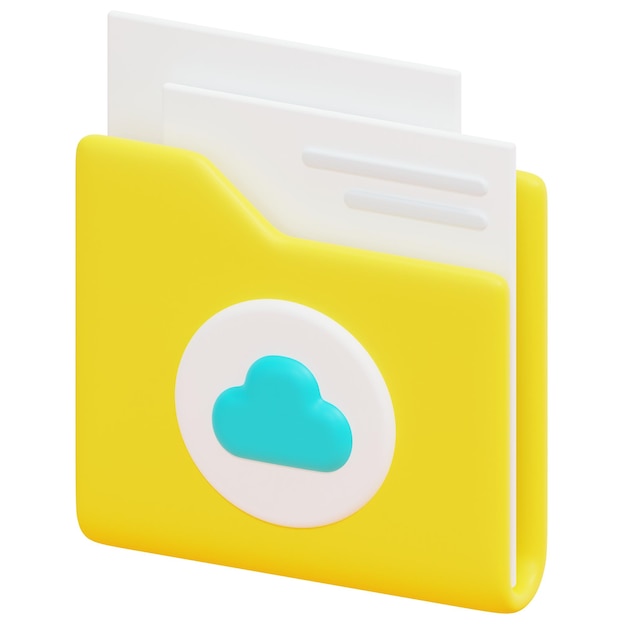 folder 3d render icon illustration