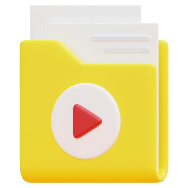folder 3d render icon illustration