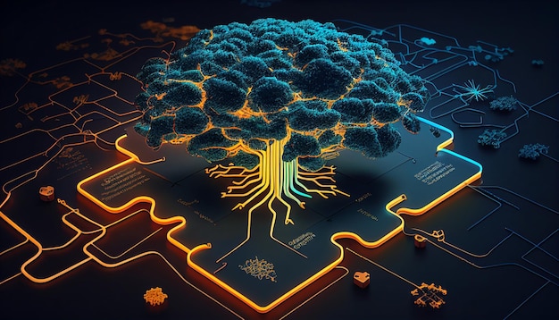 Forwarding physical or virtual files or databases to a secondary point mind map concept background Generative AI
