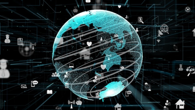 Fremtidssikret online internetnetværk og Internet of Things (IoT) koncept