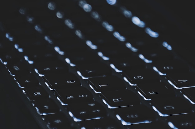 Fuldskudsbillede af computertastatur