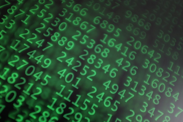 Full frame shot of illuminated numbers on device screen