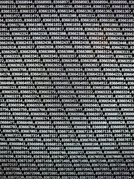Full frame shot of numbers on computer monitor