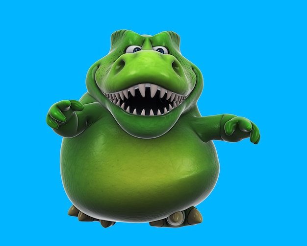 Fun 3D cartoon trex dancing