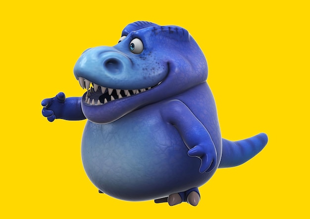 Fun 3D cartoon trex talking