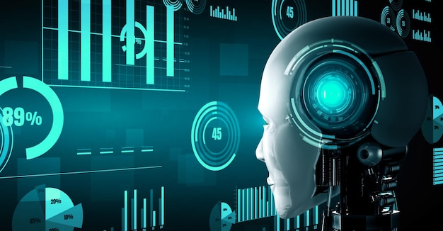 Future financial technology controll by AI robot huminoid uses machine learning
