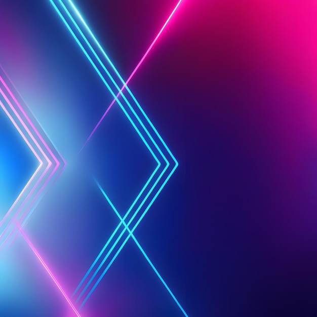 Futuristic abstract colorful background with Glowing electric bright neon lines light