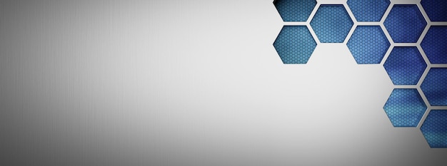 Futuristic and technological hexagonal background 3d rendering