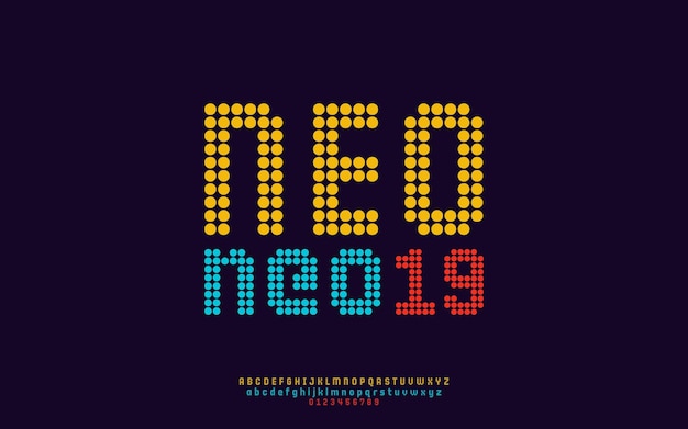 Futuristic Pixel Font Design