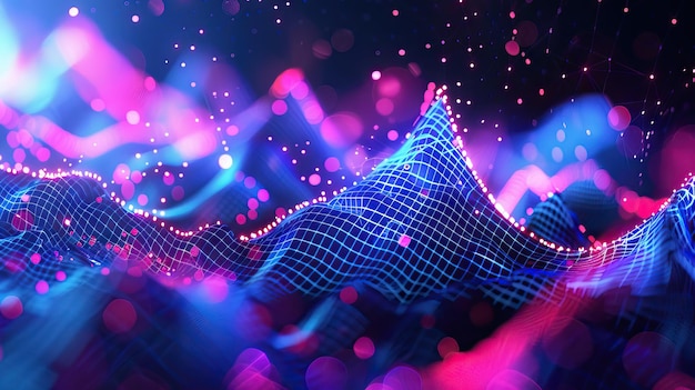 futuristic technology abstract lines and grid in virtual space from the concept of digital technology and the internet ai generated illustration