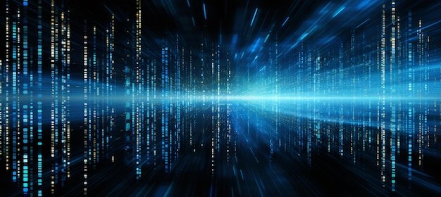 Futuristisk banner med digital teknologi og kredsløbslinjer