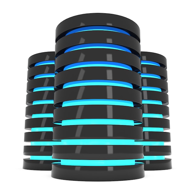Futuristisk serverharddisk og database eller battericelle