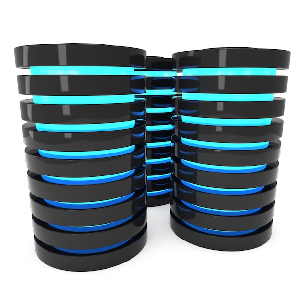 Futuristisk serverharddisk og database eller battericelle