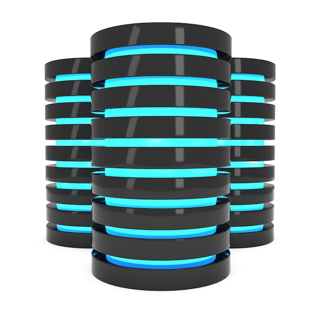 Futuristisk serverharddisk og database eller battericelle