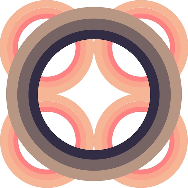 Geometric circle png abstract round transparent background