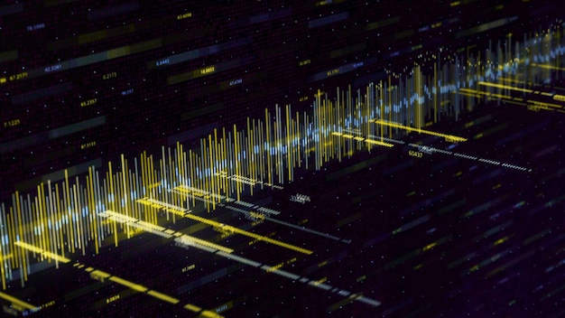 Geometric cyber graph visualization of network business situation animation abstract animation of