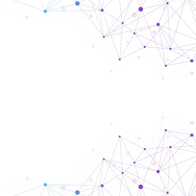 Geometric graphic background molecule and communication. Big data complex with compounds. Lines plexus, minimal array. Digital data visualization. Scientific cybernetic illustration.