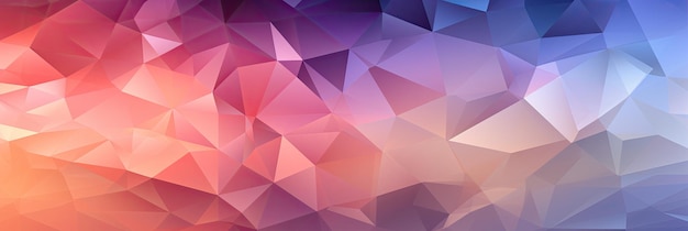 Geometric Lines Abstract Crystalline Blush Pink Peach Light Purple Panoramic Background
