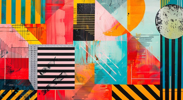 Geometric Pattern Combination Mixed Pattern Bold Pattern