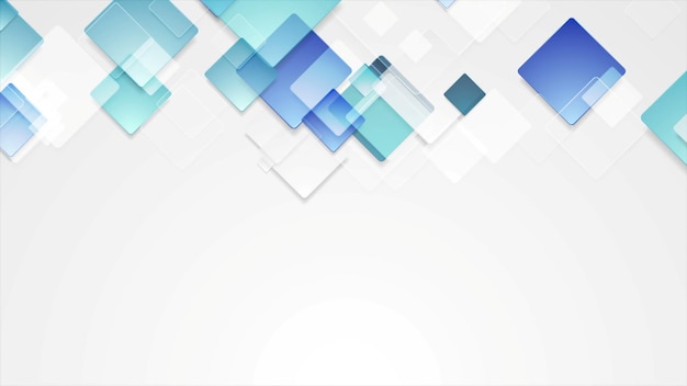 Glass blue abstract squares geometric background