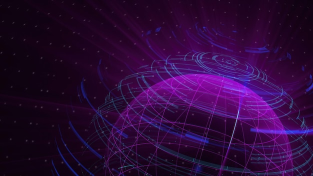 glass globe distortion digital background loop abstract 3d render computer generated backdrop