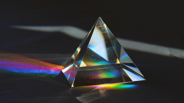 Glass Prism Reflecting Rainbow