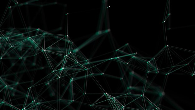 Glitch cyber nätverksanslutningsstruktur Teknik ansluter big data Vetenskapsbakgrund Affärer futuristisk bakgrund 3D rendering