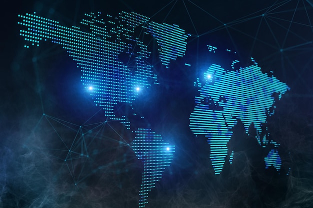 Global forretning og medie koncept