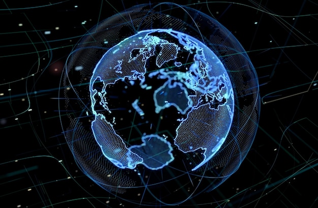 Global nätverksanslutning Modern världsteknik