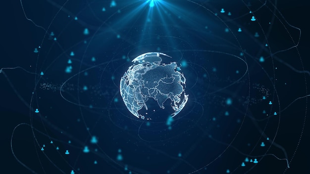 Global Network and Digital World Connection Technology
