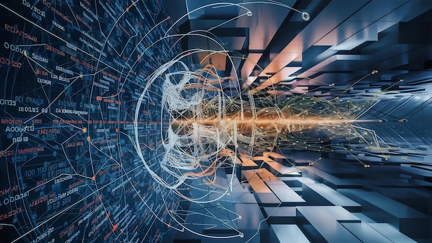 Global network connection and data exchanges on internet network algorithm and data science