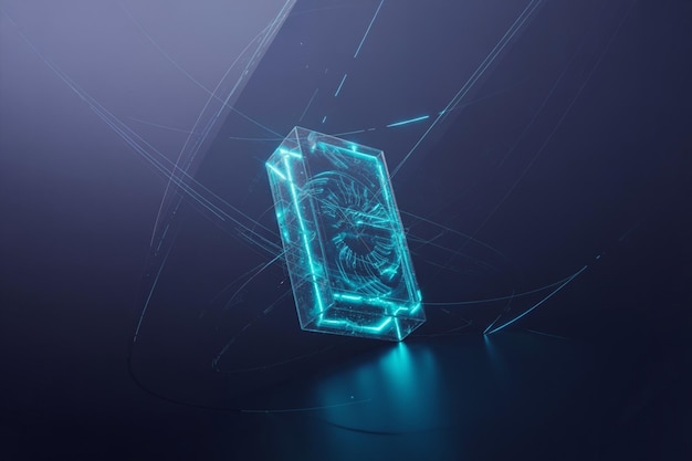 Glowing Futuristic Crystal