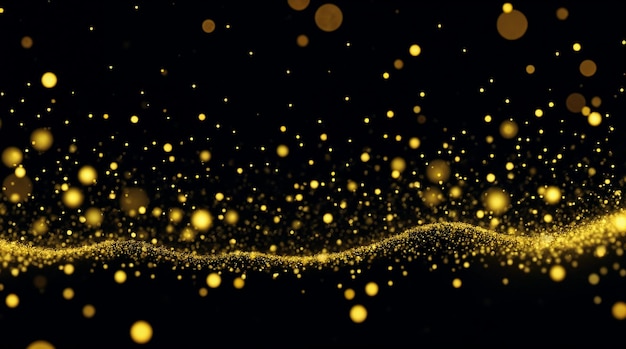 Golden bokeh background